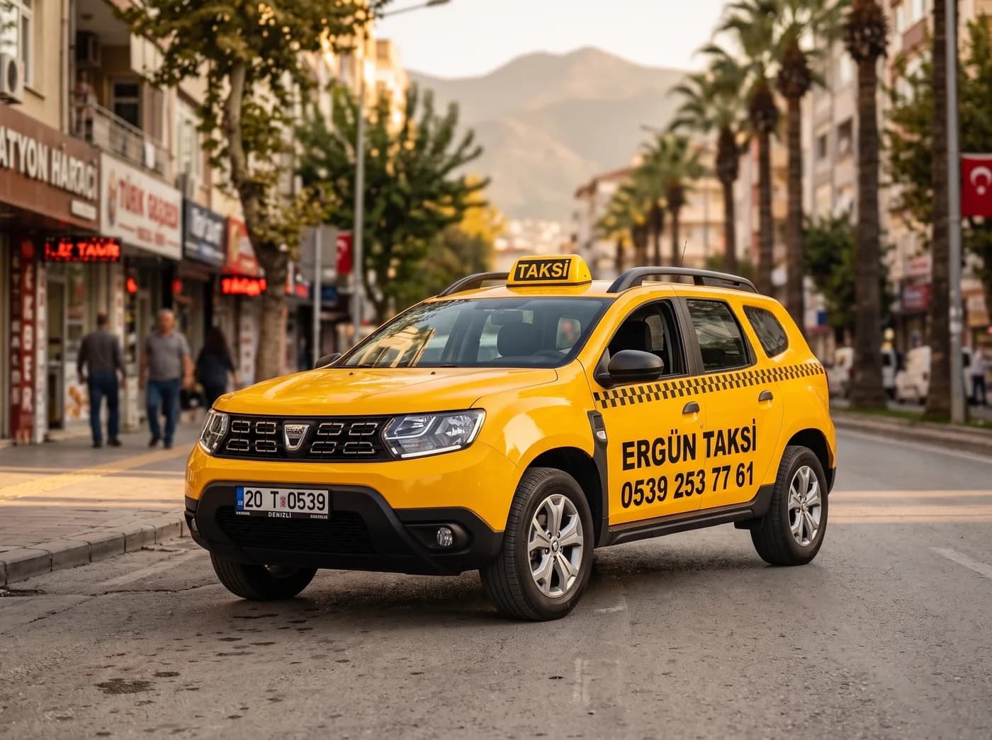 Ergün Taksi — Denizli caddesinde